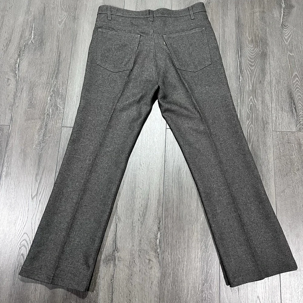 VTG Levis Pants 517 Men 36X30 Charcoal Gray Dacron‎ Polyester Made USA 90s 1997